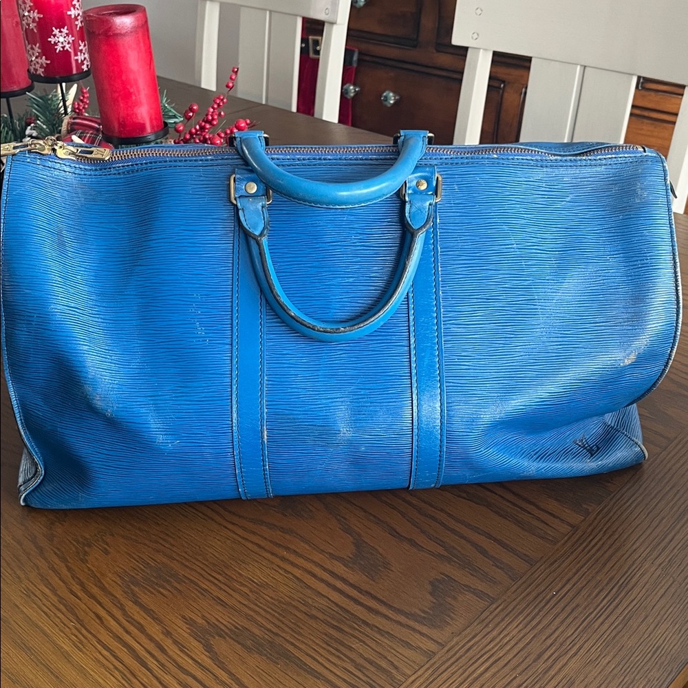 Louis Vuitton EPI BLUE  Vintage Keepall 50